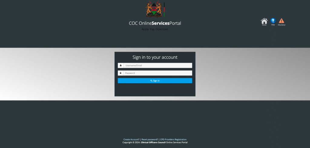 CoC Online Services Portal: A Complete Guide for Users